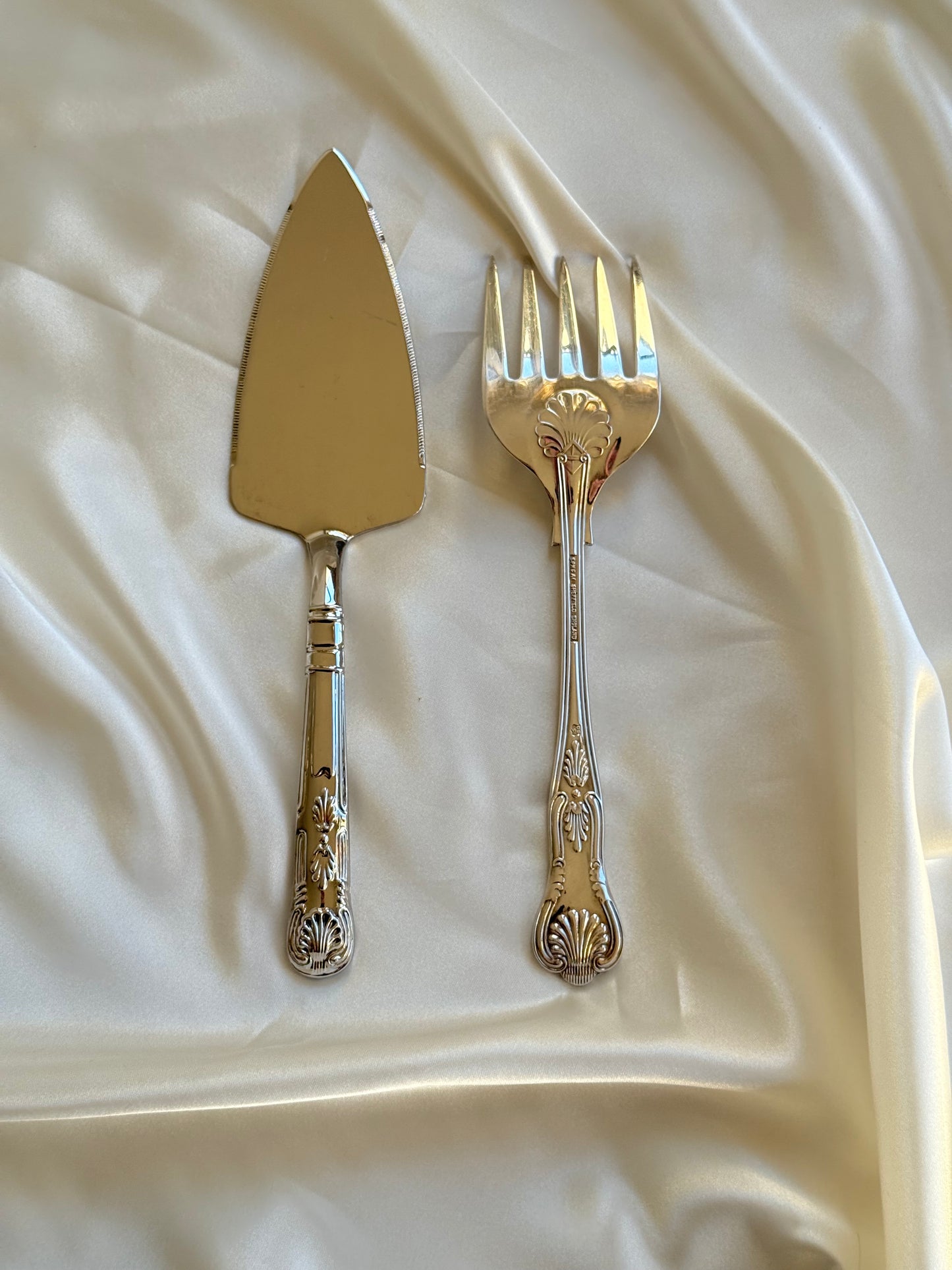 Silver-Plated Cake Server & Fork
