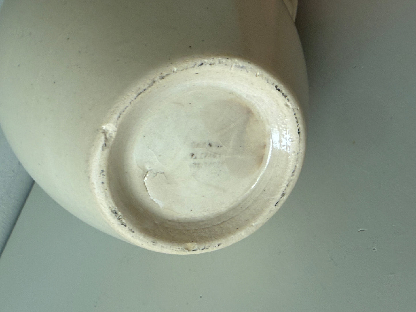 Vintage Cream Ceramic Pitcher