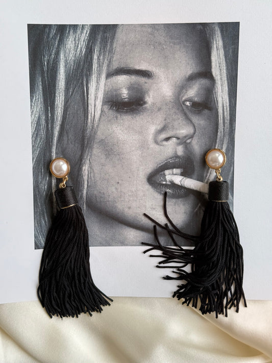 Vintage tassel statement earrings