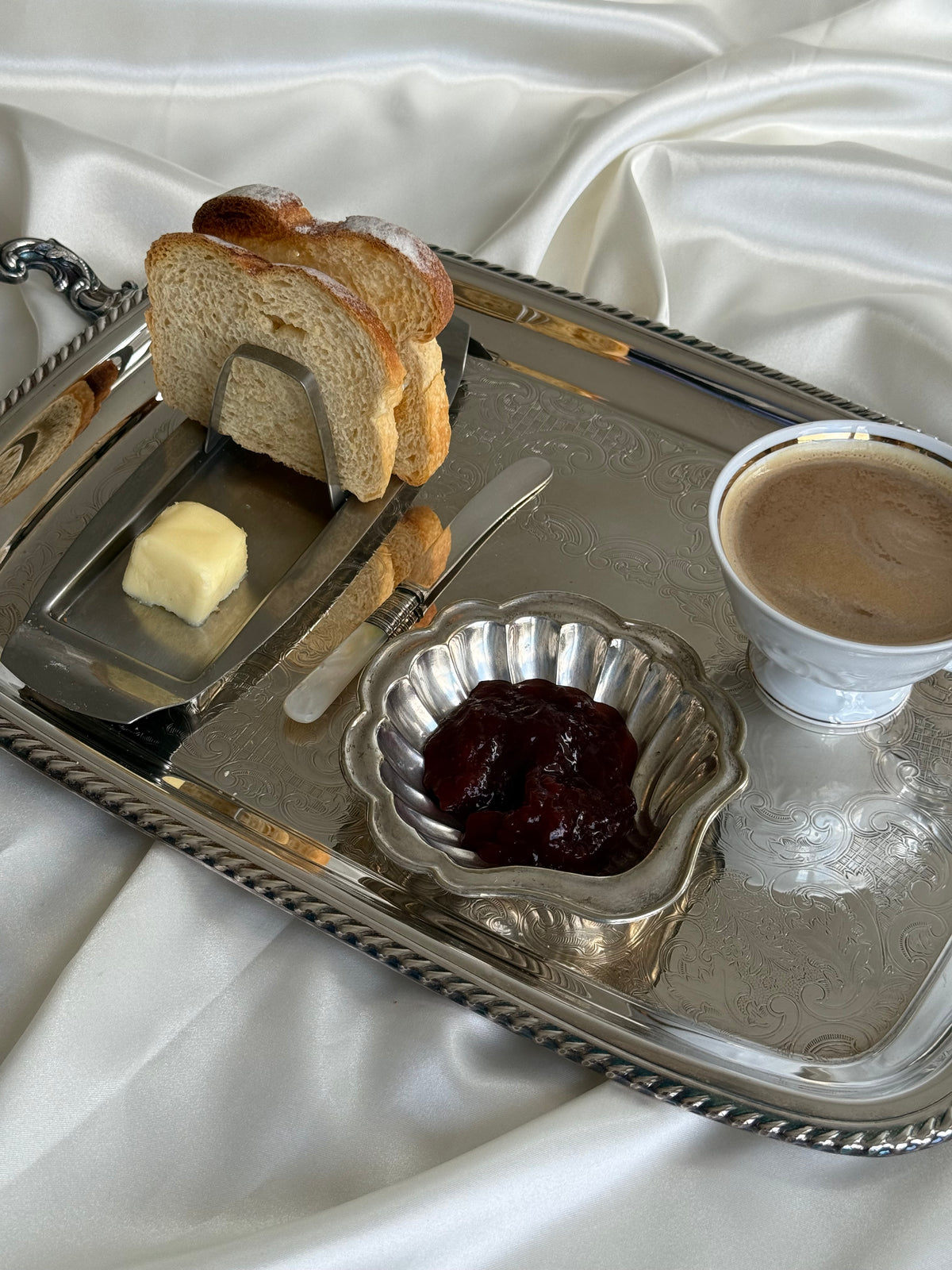 Vintage English stainless steel toast rack