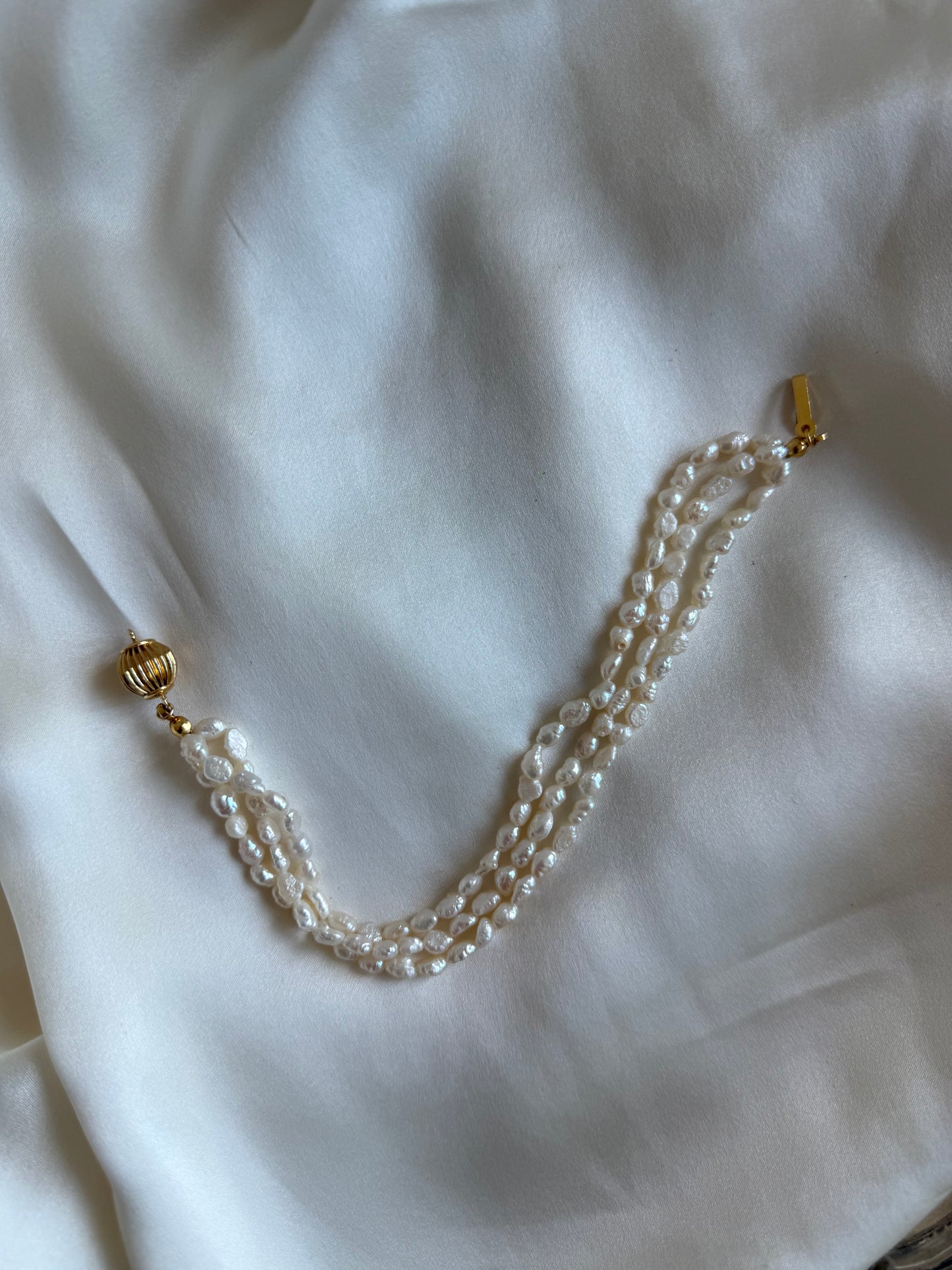Vintage Wide Freshwater Pearl Cuff Bracelet