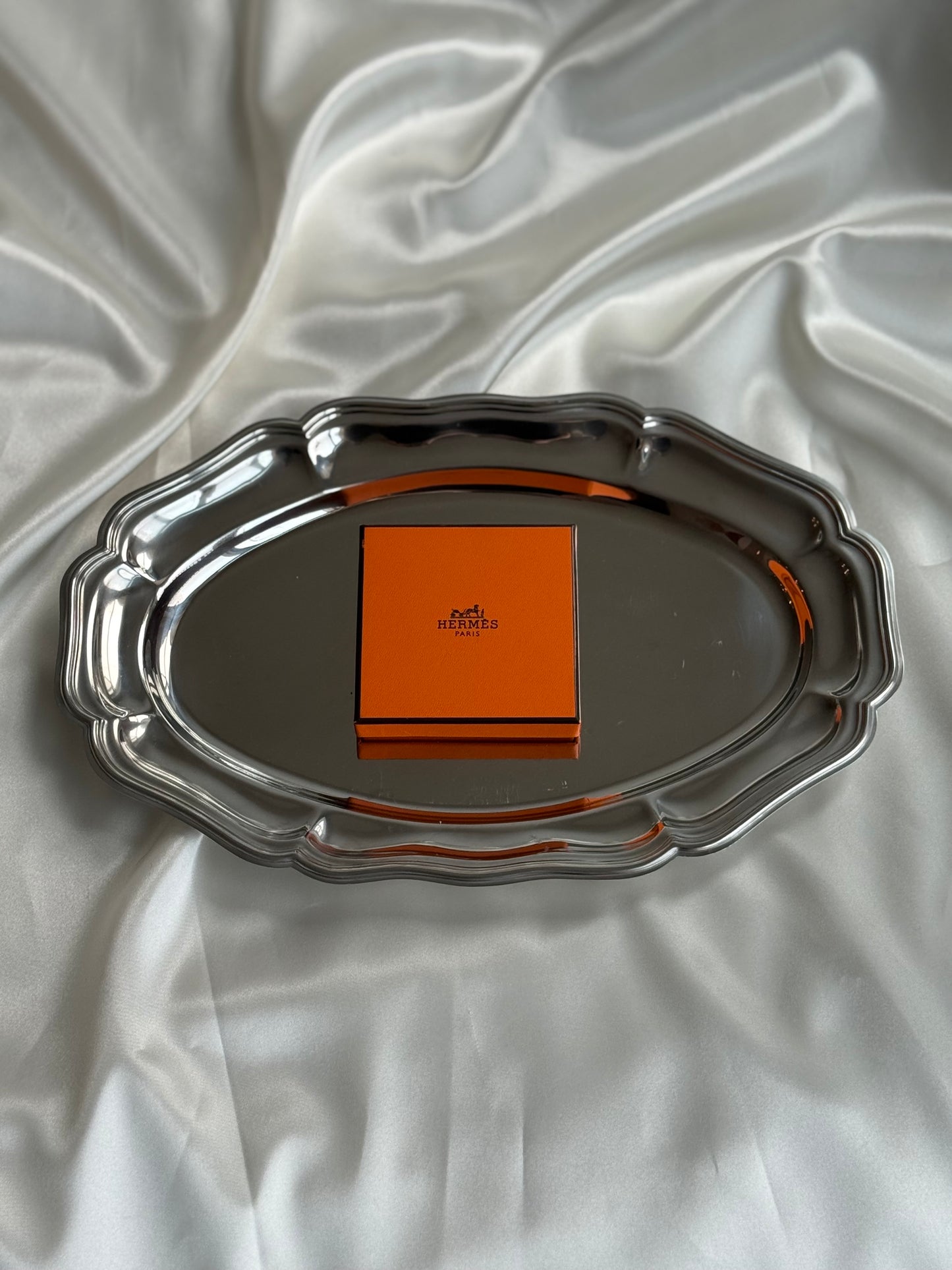 Vintage Silver-Plated Oval Serving Tray