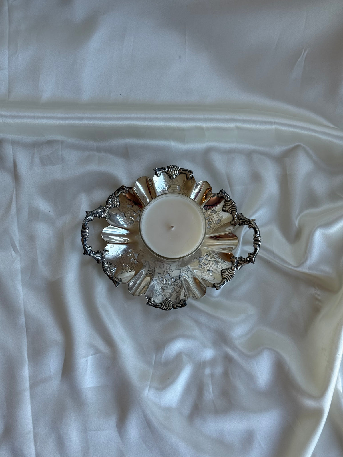 Vintage Silver-Plated Pierced Bonbon Dish