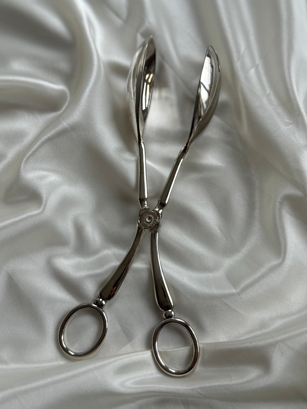 Vintage Italian Silver Plated Scissor-Style Serving Tongs