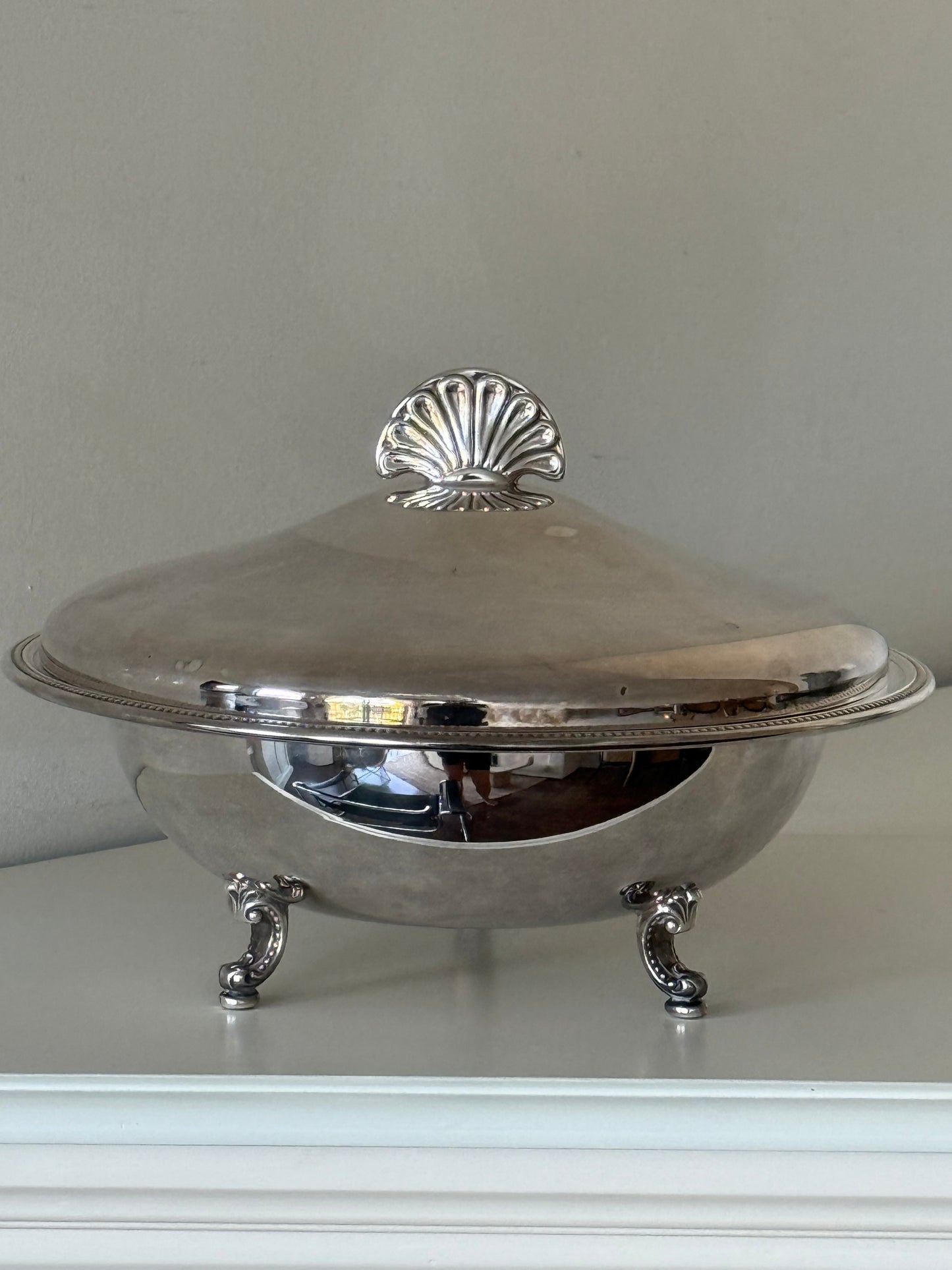 Vintage Silver-Plated Covered Serving Dish