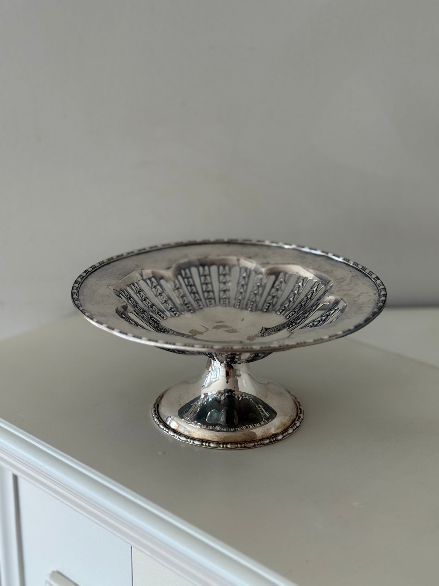 Vintage Silver-Plated Pedestal Compote Bowl