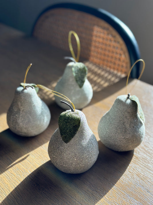 Vintage pear ornaments