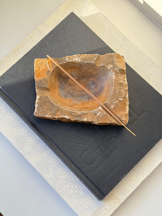 Vintage Stone Ashtray – Raw Natural Sculptural Piece