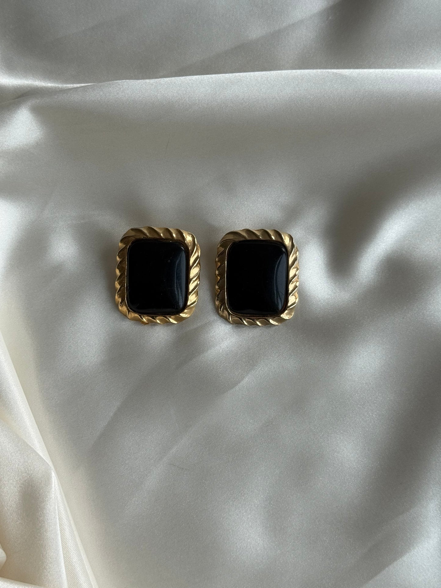 Vintage Gold-Toned Clip-On Earrings