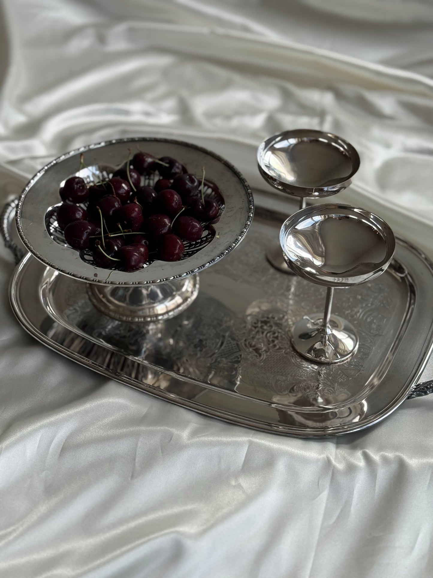 Vintage Silver-Plated Pedestal Compote Bowl