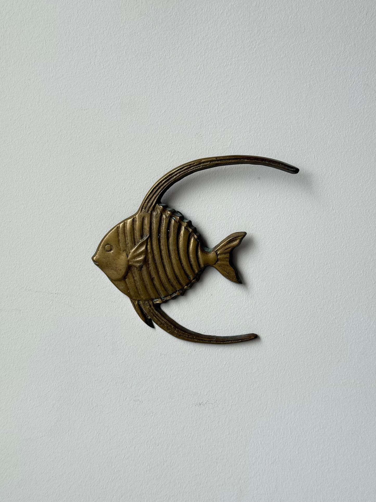 Vintage Brass Fish Wall Hanging