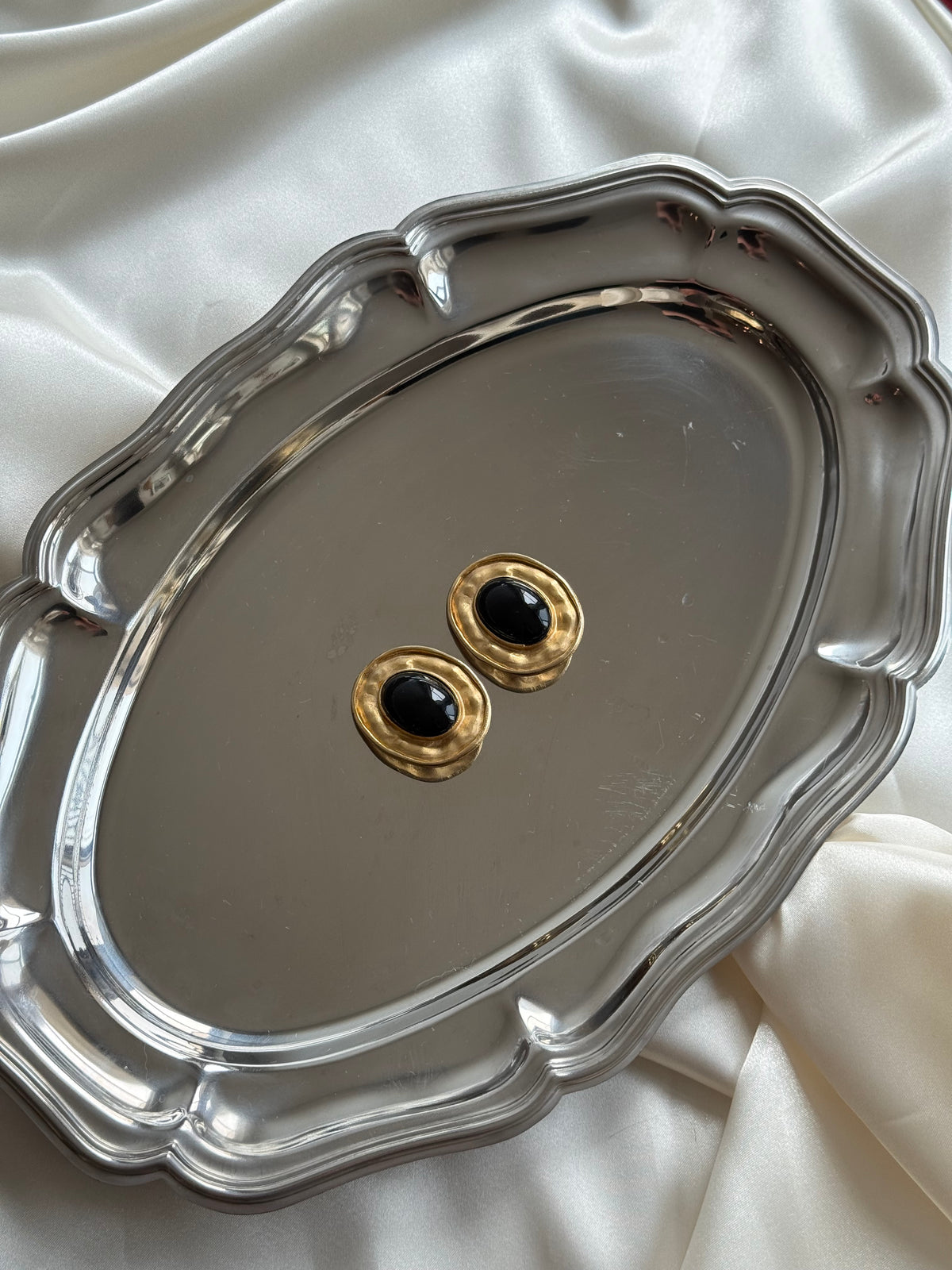 Vintage Gold-Toned Clip-On Earrings