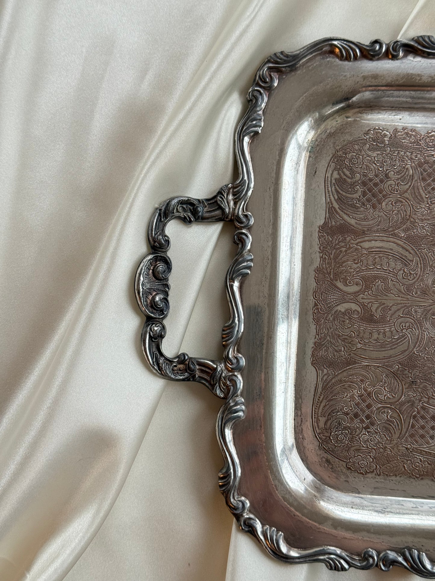 Medium size Silver Plated serving tray