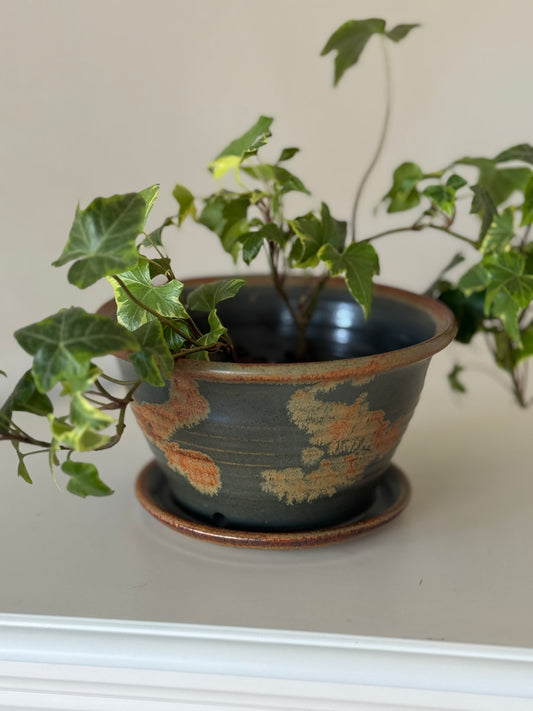 Handmade Ceramic Planter with Saucer