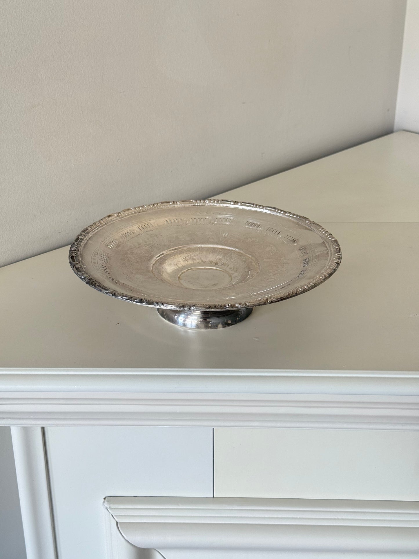 Vintage Silver Plated Pedestal Bon Bon Dish