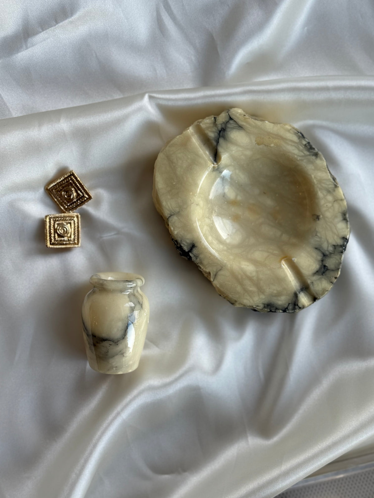 Vintage Mini Alabaster Bud Vase