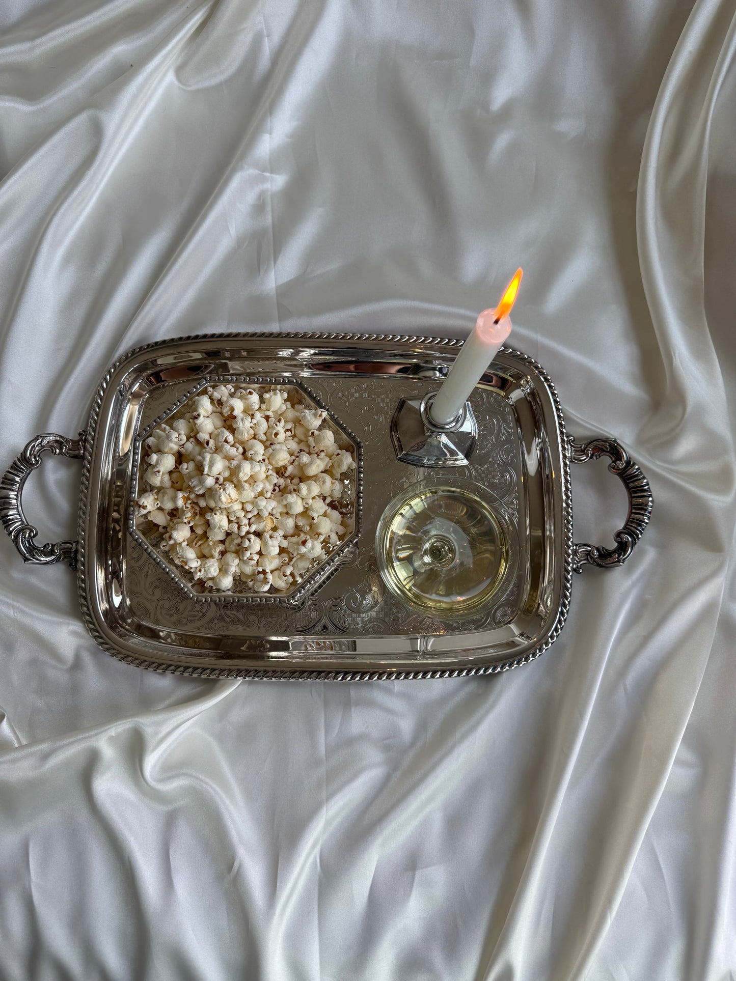 Vintage silver plated serving tray