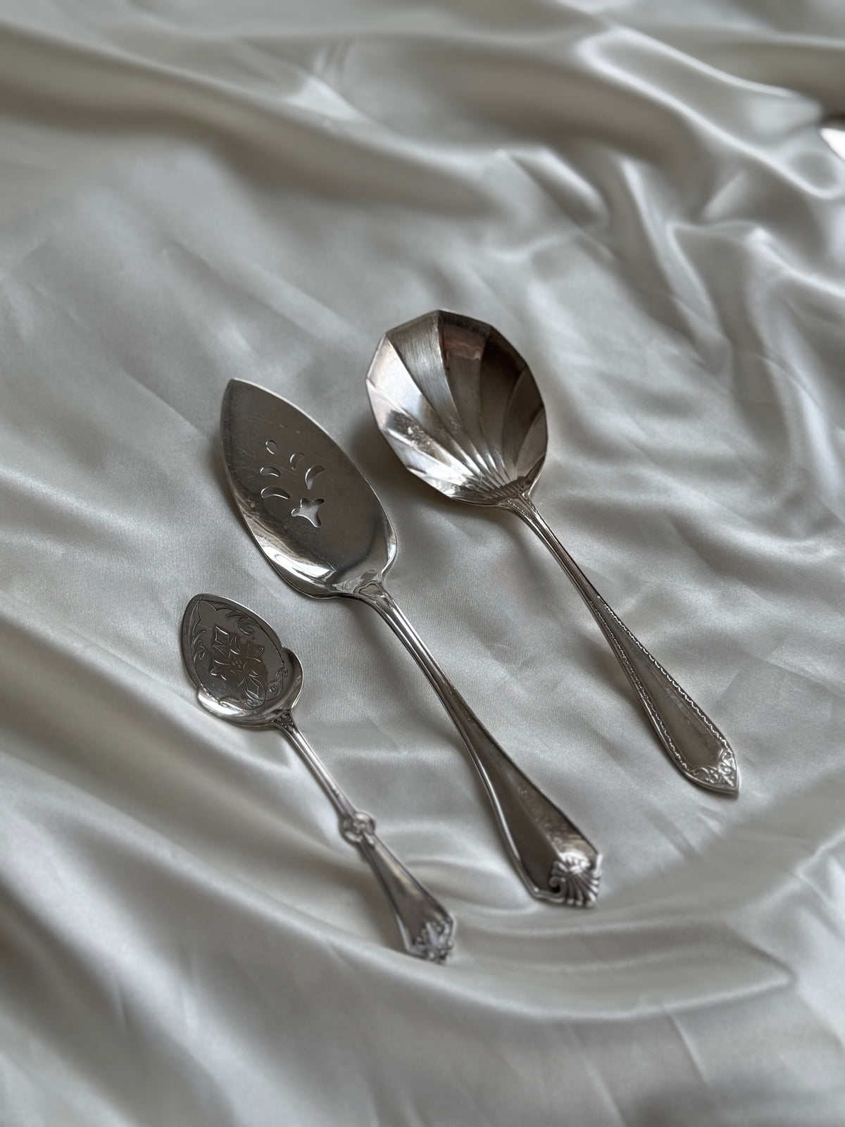 Vintage Silver-Plated Serving Utensils | Set of Three