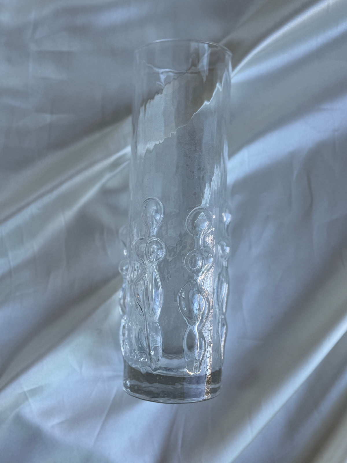 Vintage Art Glass Vase with Abstract Nude Female Figures