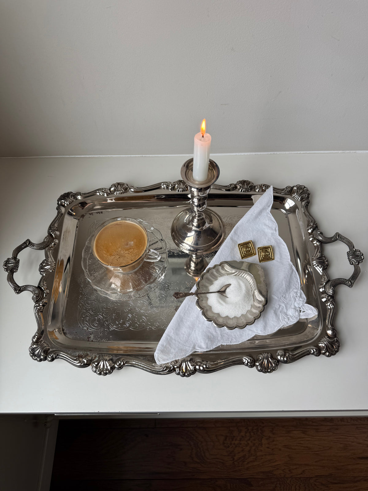 Vintage Silver-Plated Candlesticks – Set of Two