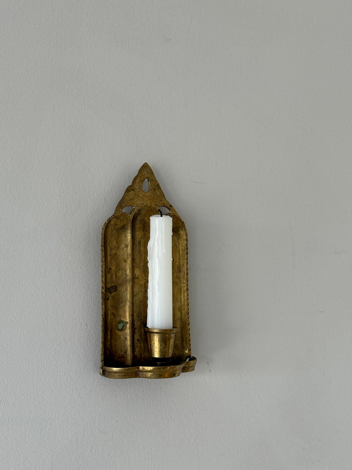 Vintage Brass Wall Candle Sconce