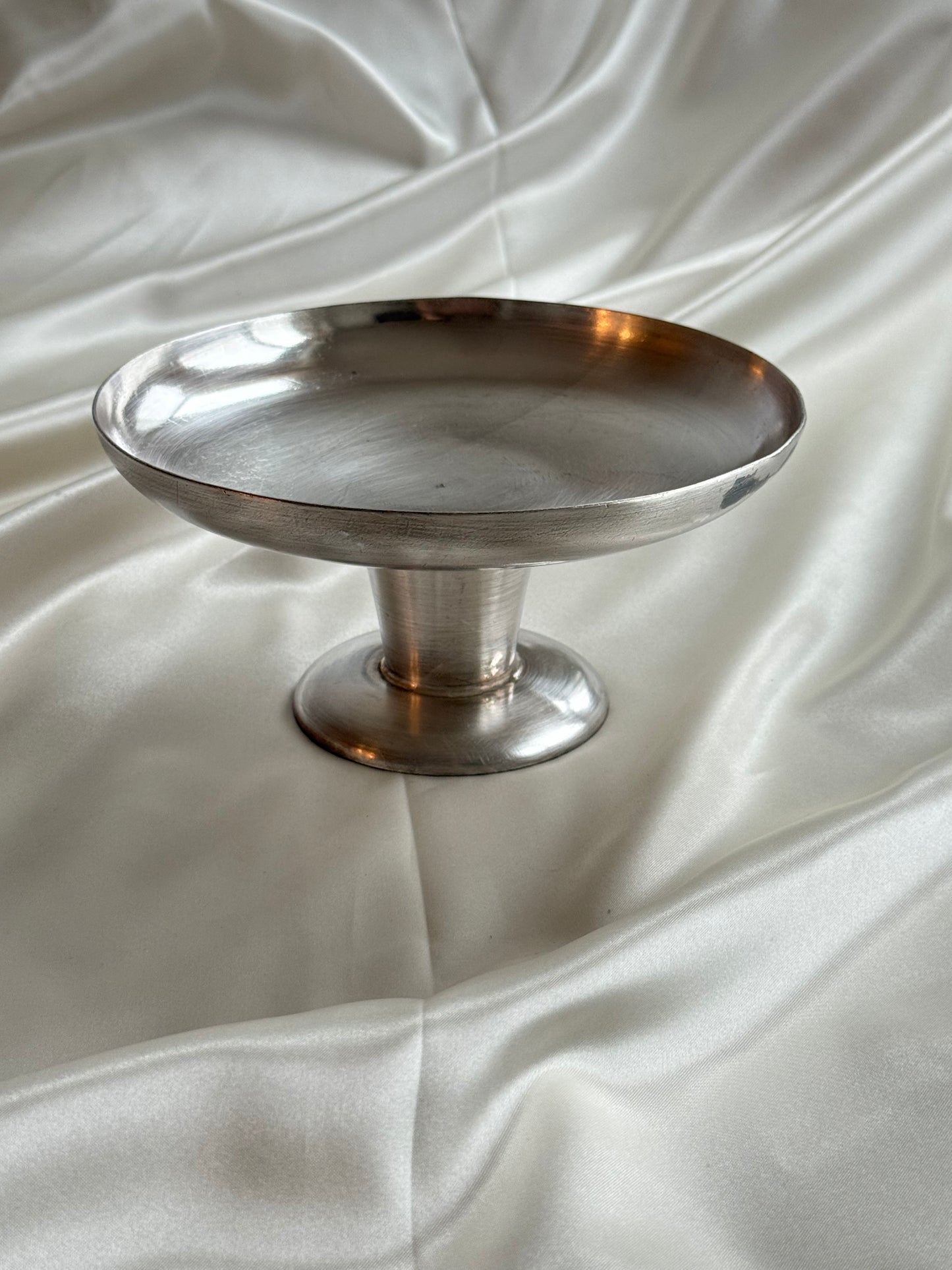 Silver plated pedestal dish
