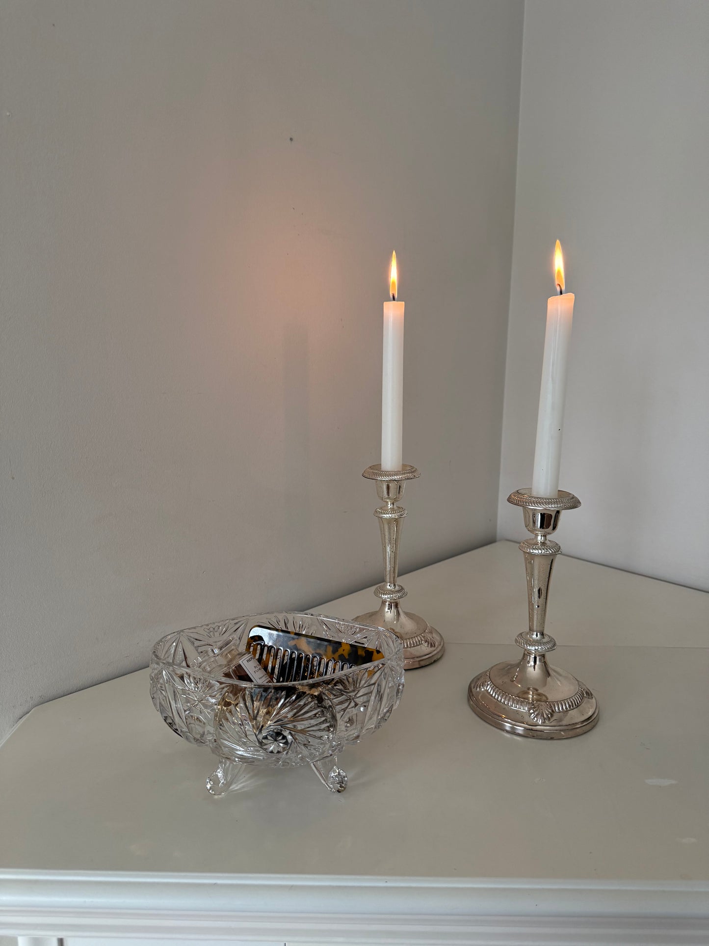 Vintage Crystal Footed Bowl