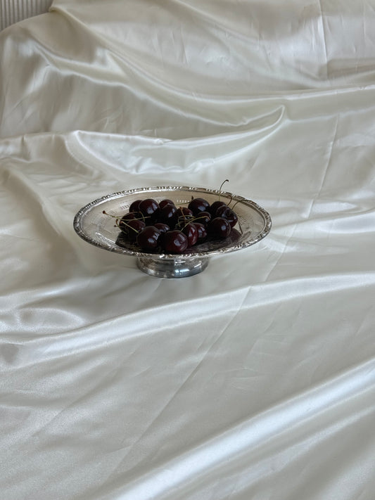 Vintage Silver Plated Pedestal Bon Bon Dish