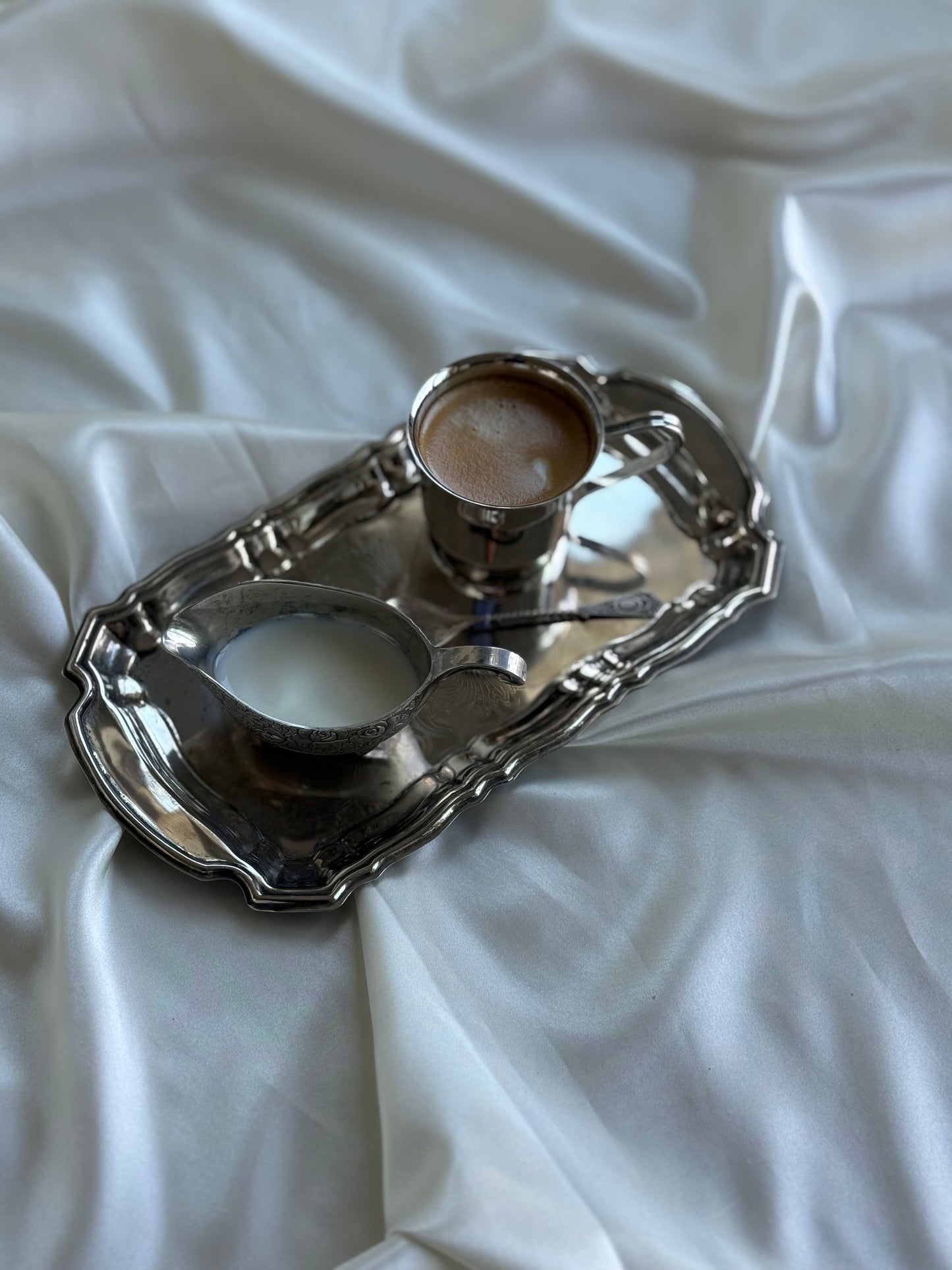 Vintage Silver-Plated Engraved Serving Tray