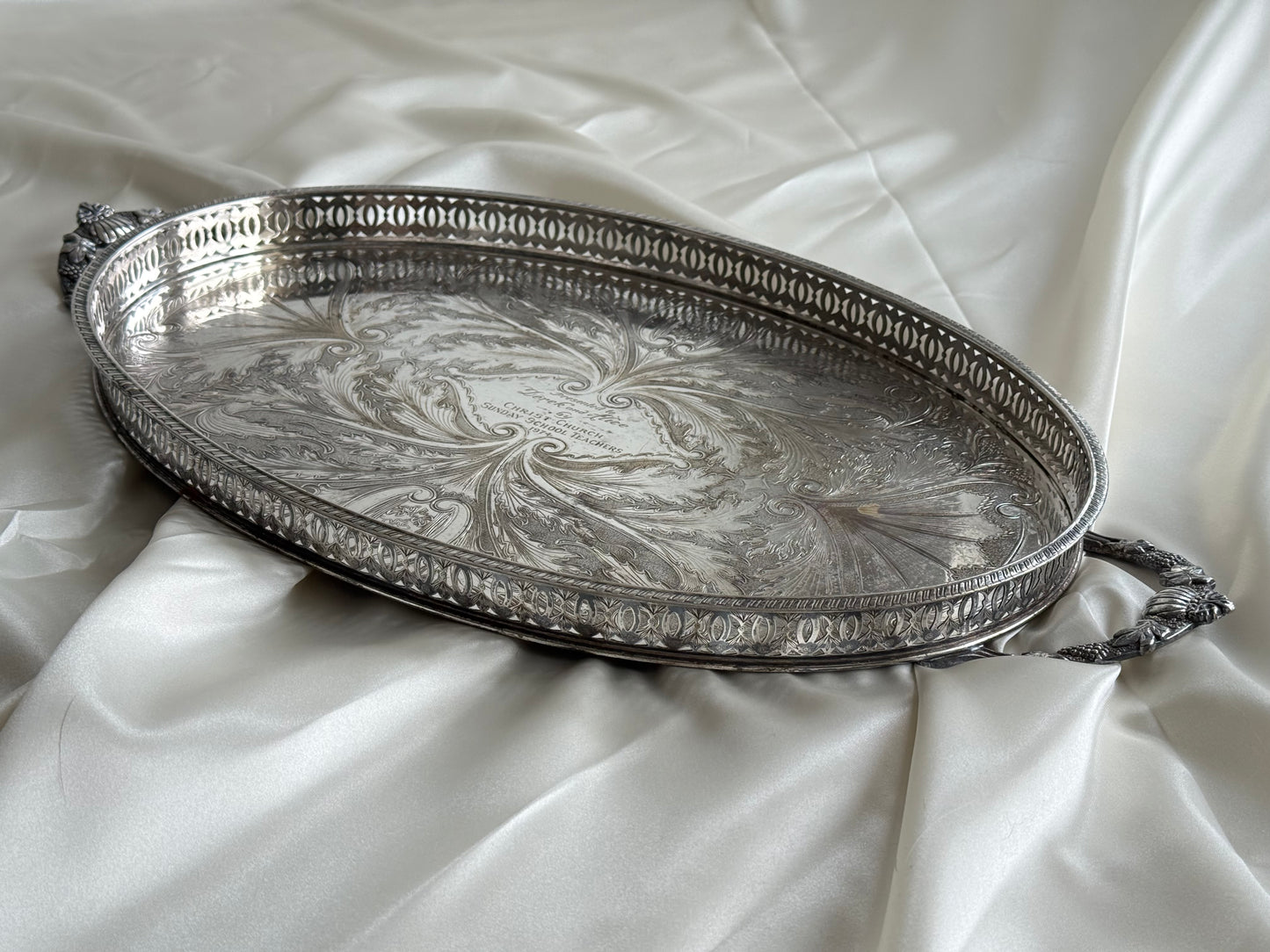 Vintage Silver plated serving tray