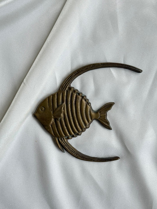 Vintage Brass Fish Wall Hanging