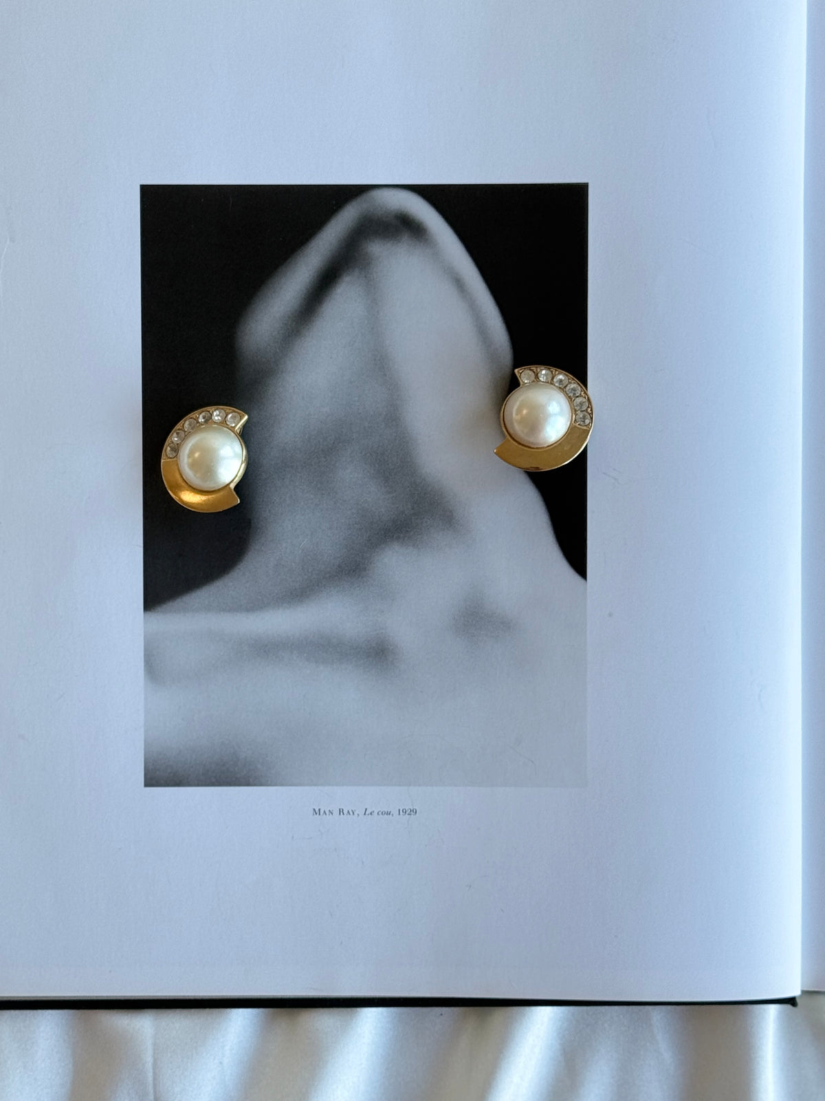 Vintage Faux Pearl & Rhinestone Clip-On Earrings