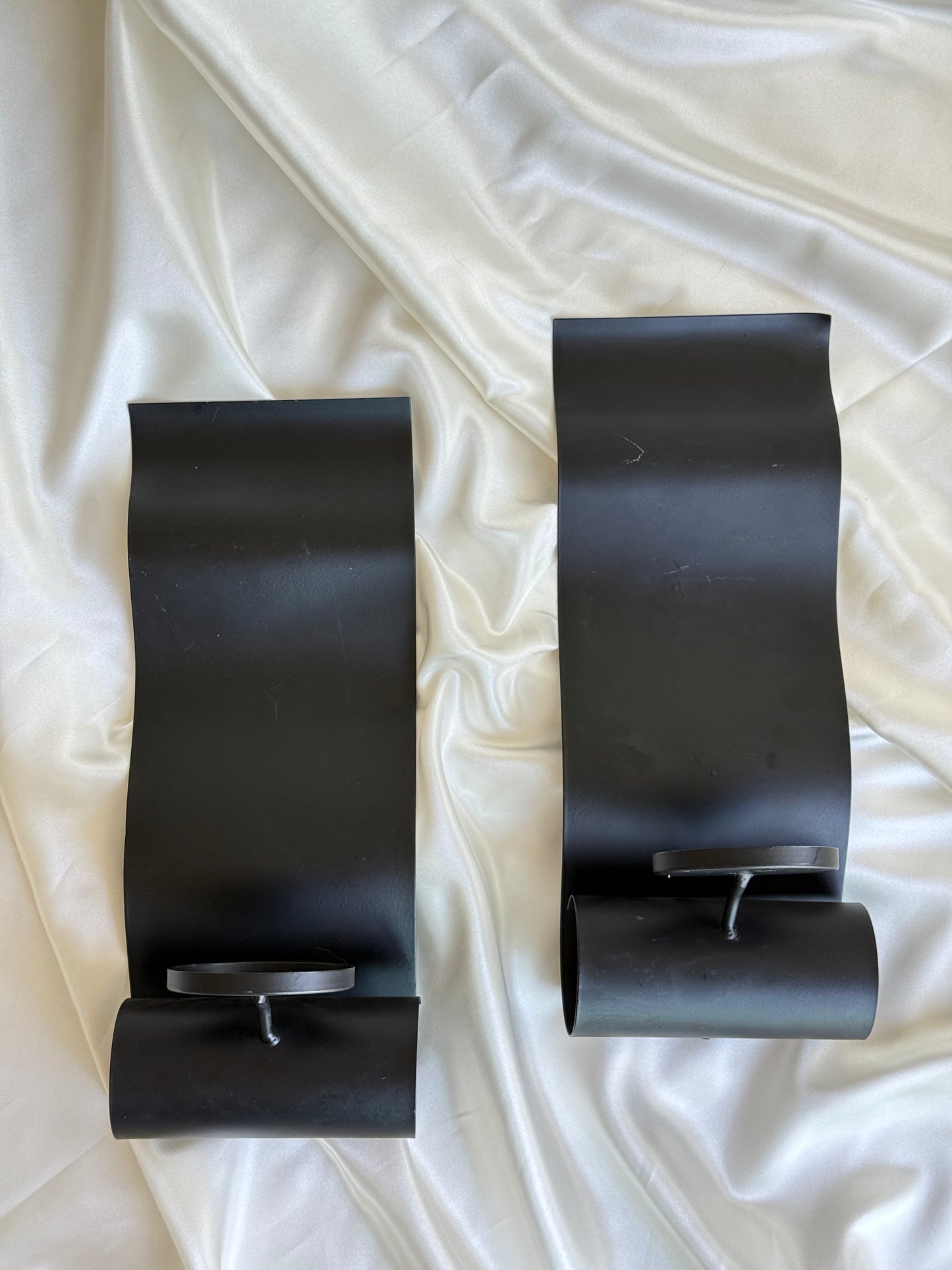 Pair of Vintage Wavy Wall Sconces