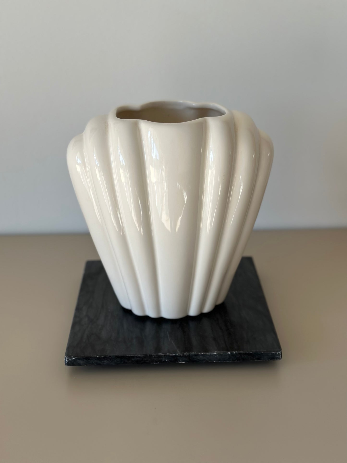 Vintage white vase