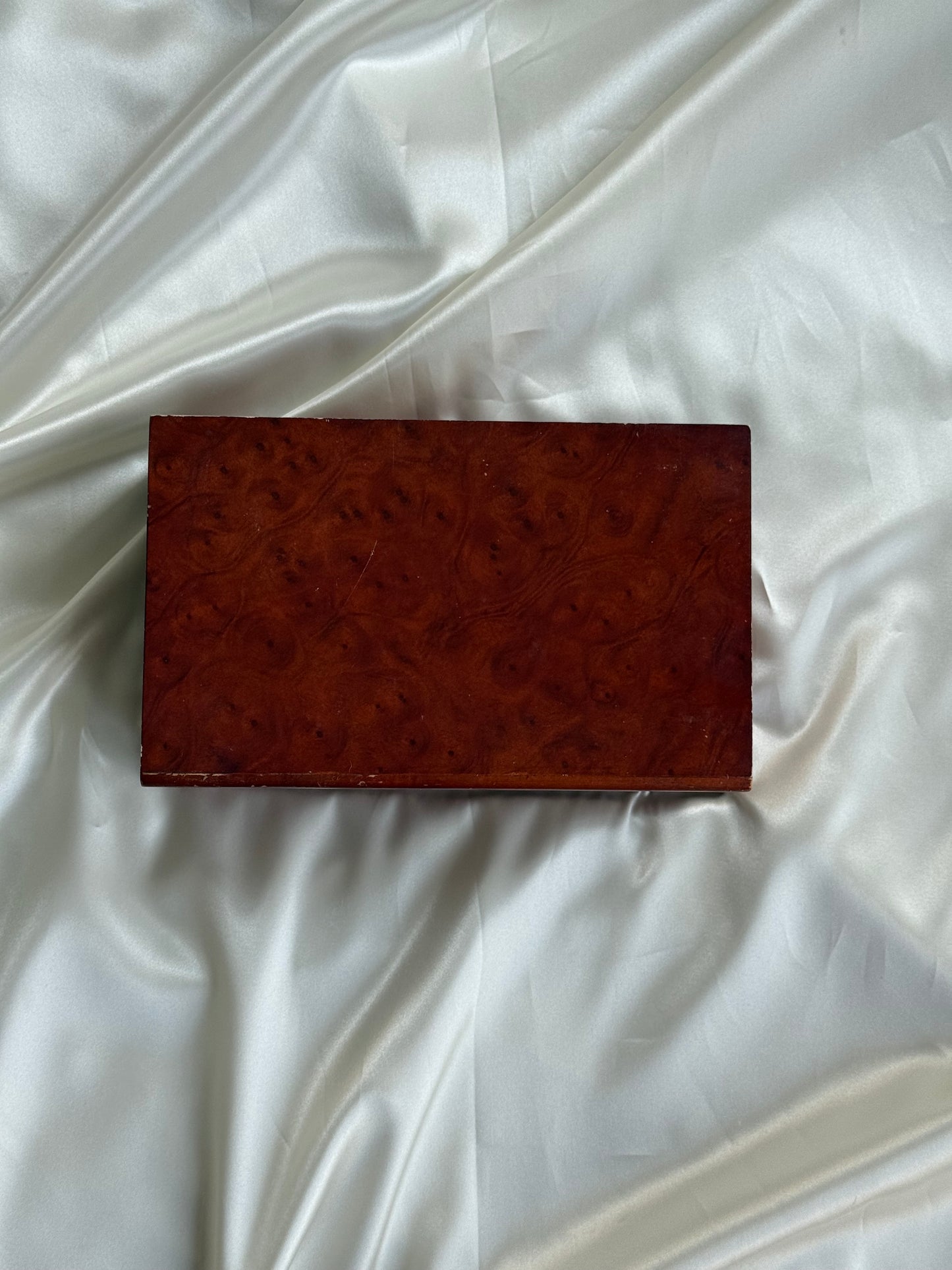 Vintage Burl Wood Jewelry Box