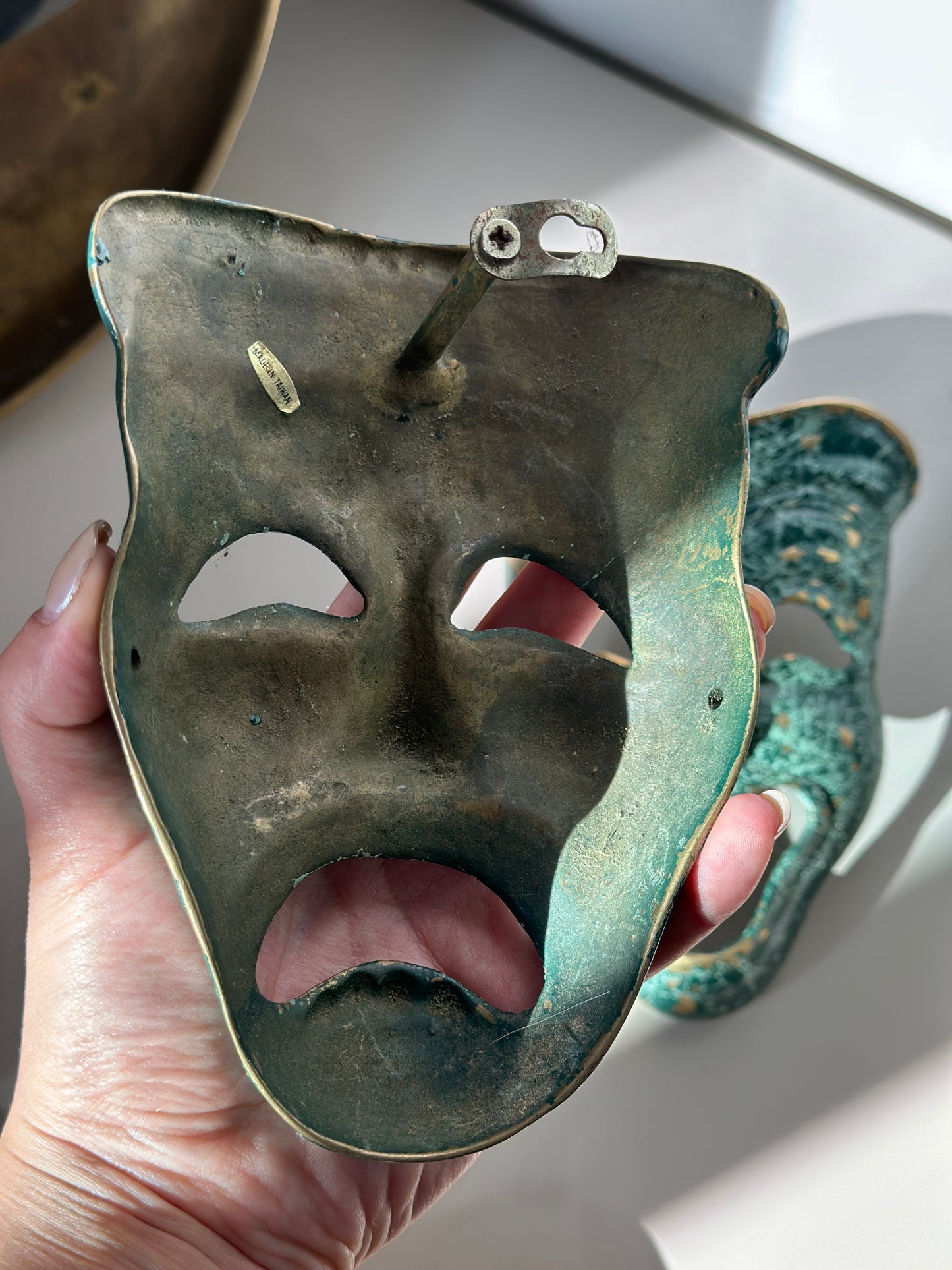 Vintage happy and sad masks