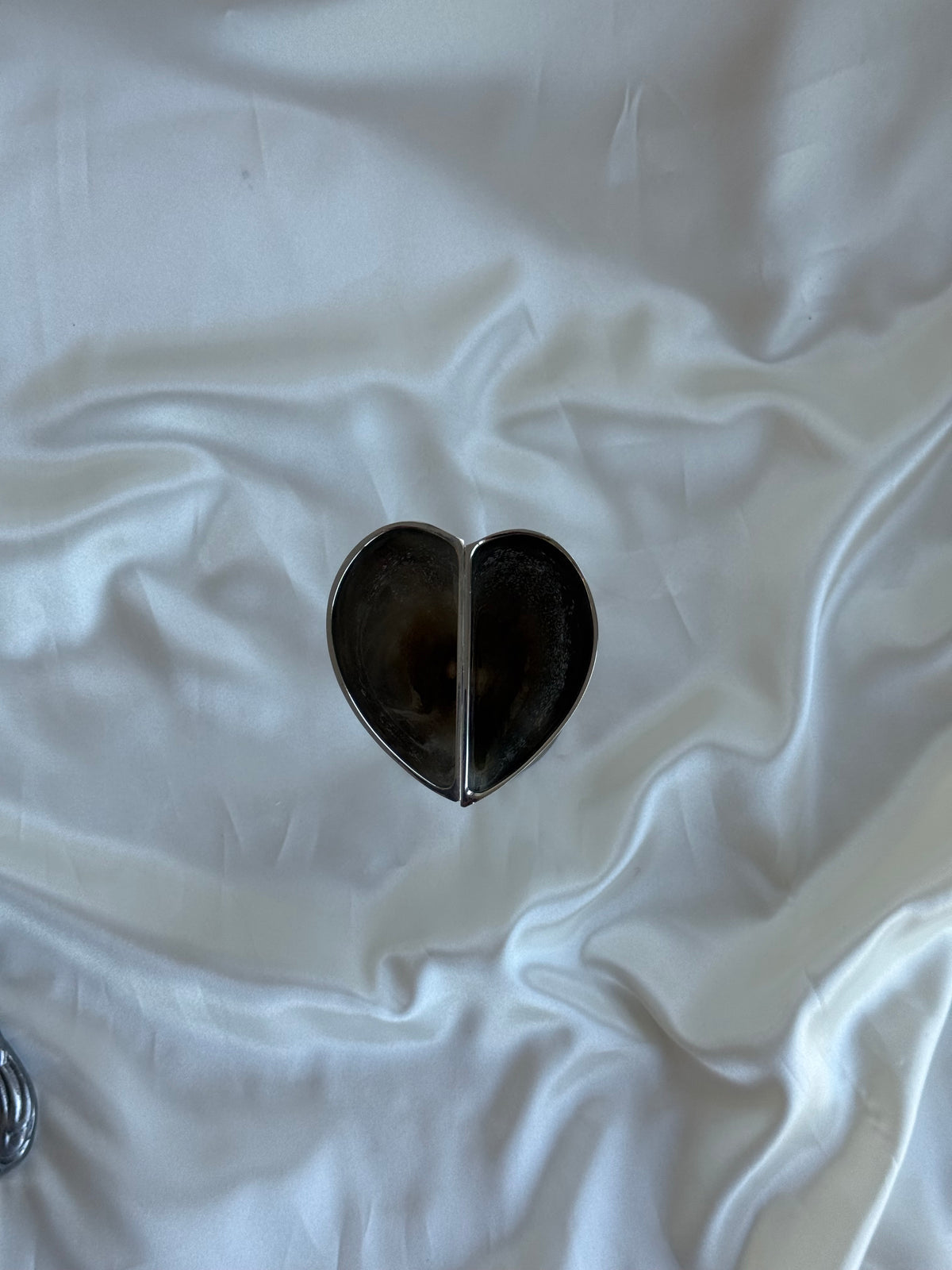 Vintage Silver-Plated Heart-Shaped Goblets — Pair