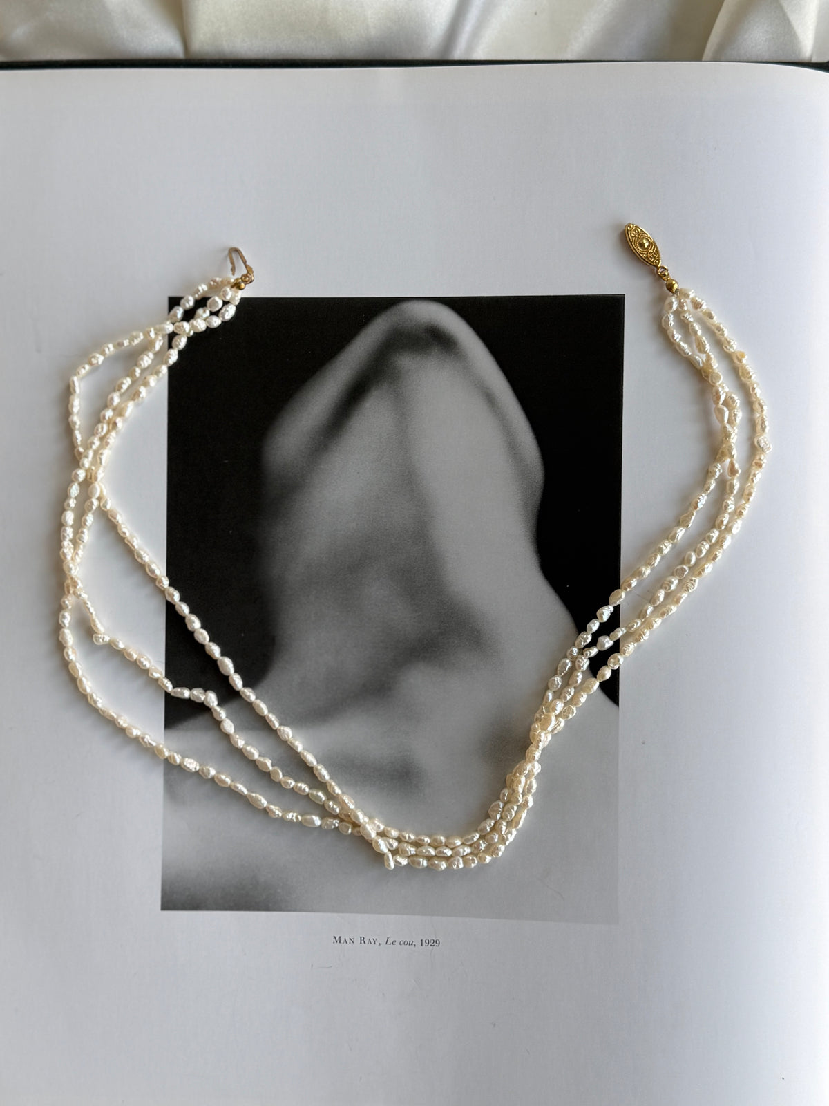 Vintage Triple-Strand Freshwater Pearl Necklace