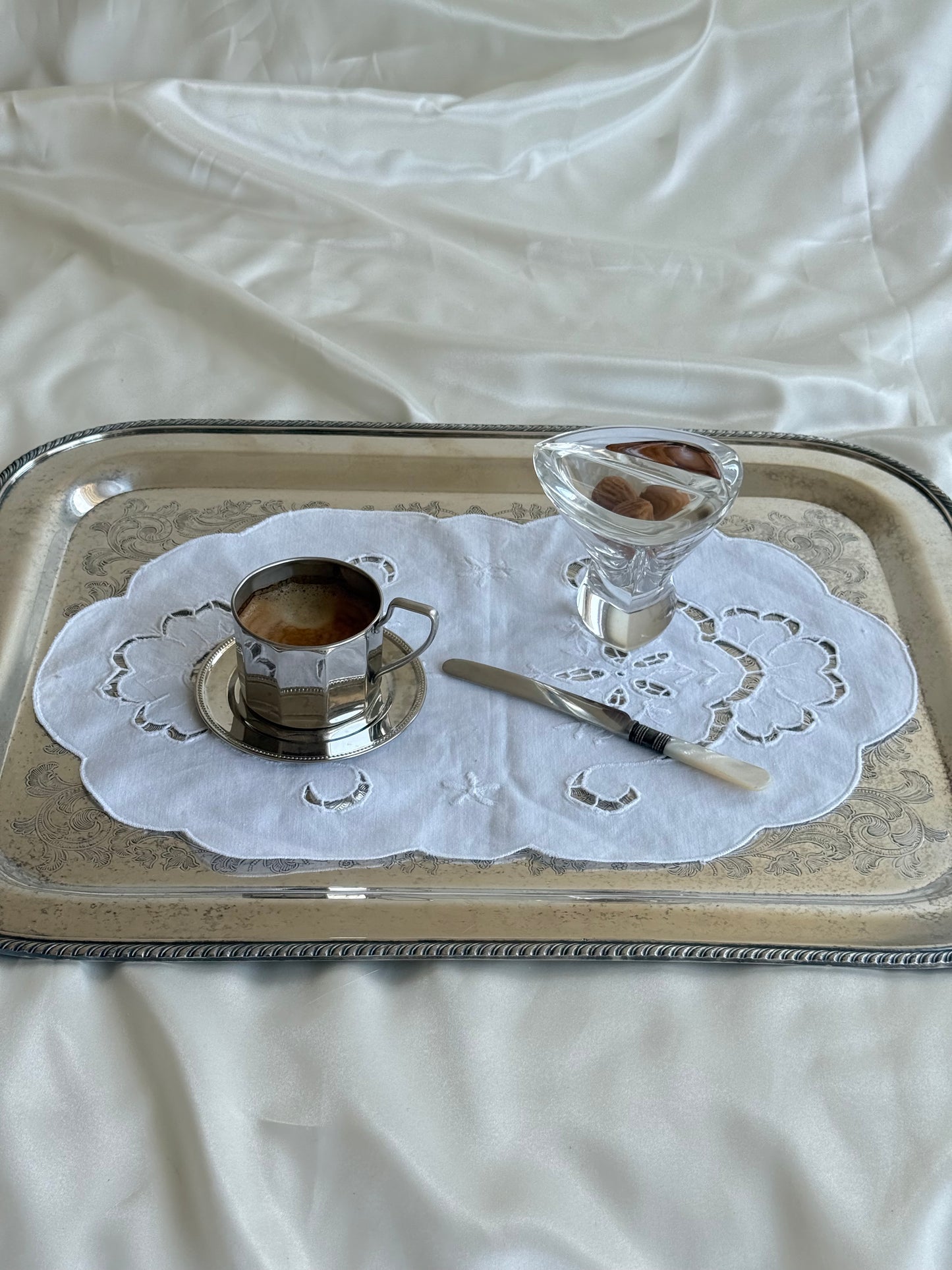 Vintage Sculptural Glass Candy Dish with Lid
