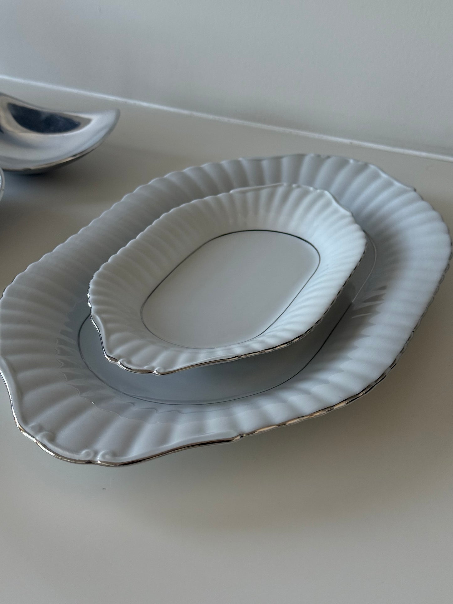 Vintage Porcelain Serving Platters Chodzież Poland