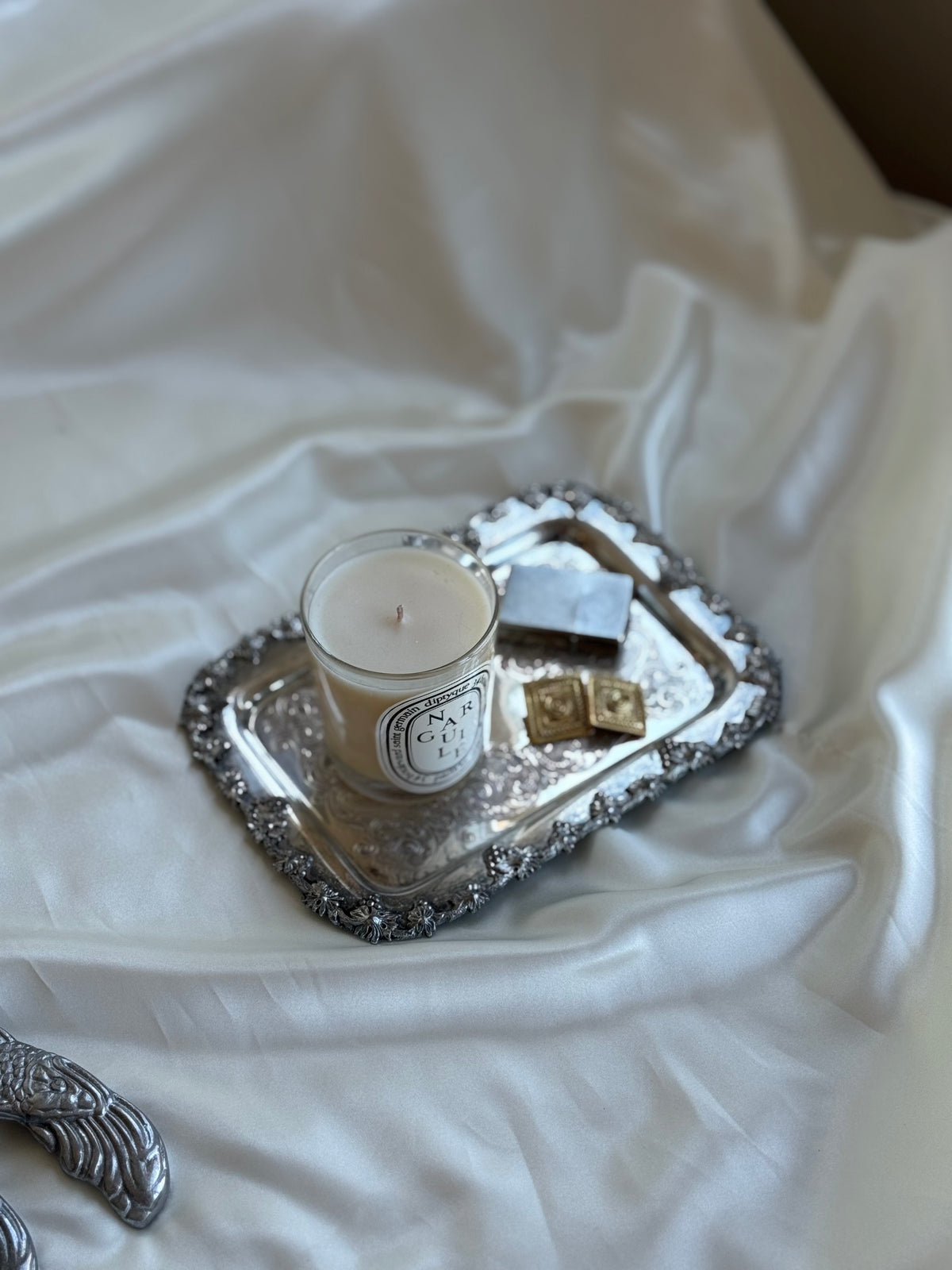 Vintage Silver-Plated Ornate Vanity Tray