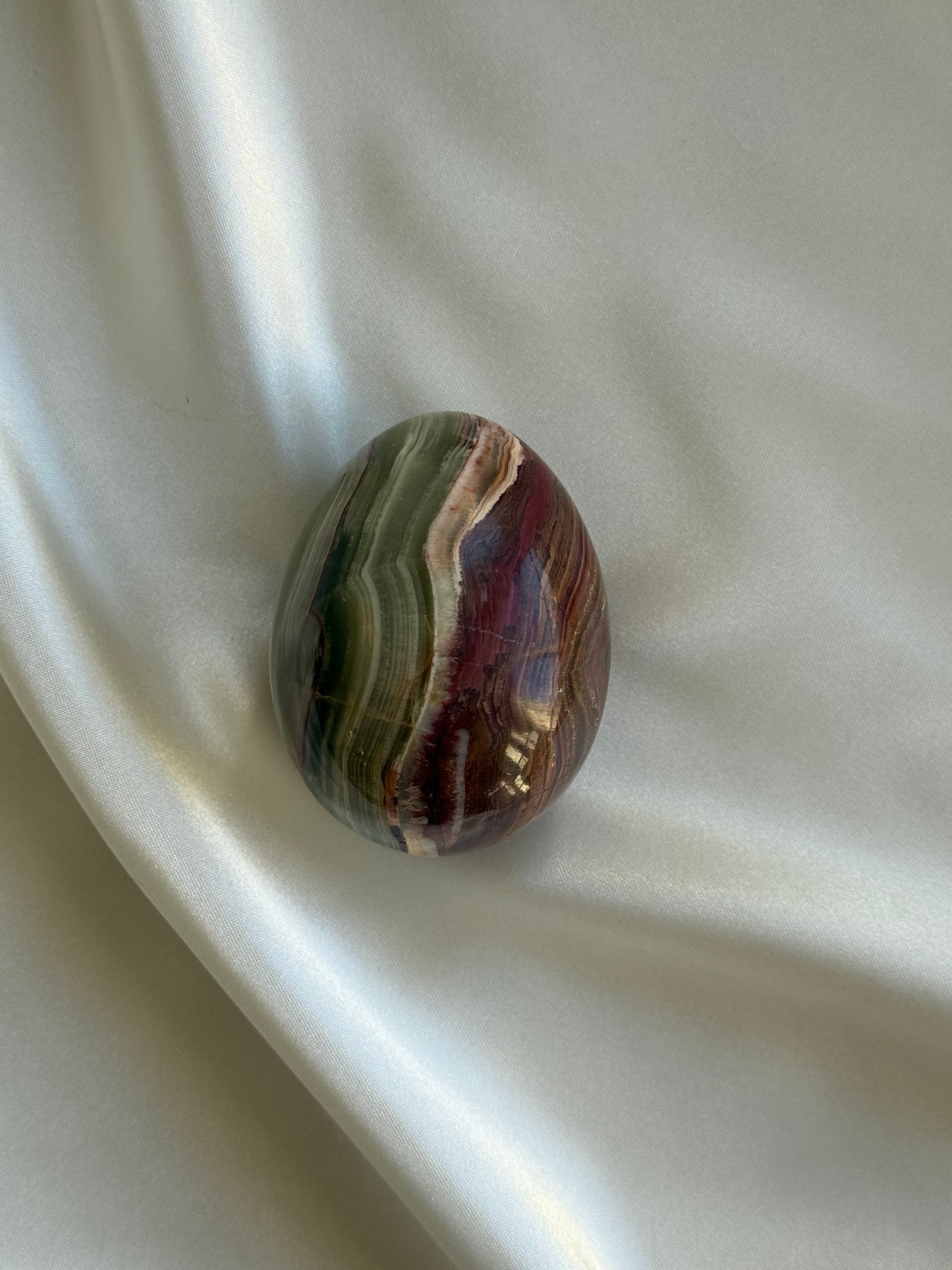 Vintage Onyx Egg Sculpture