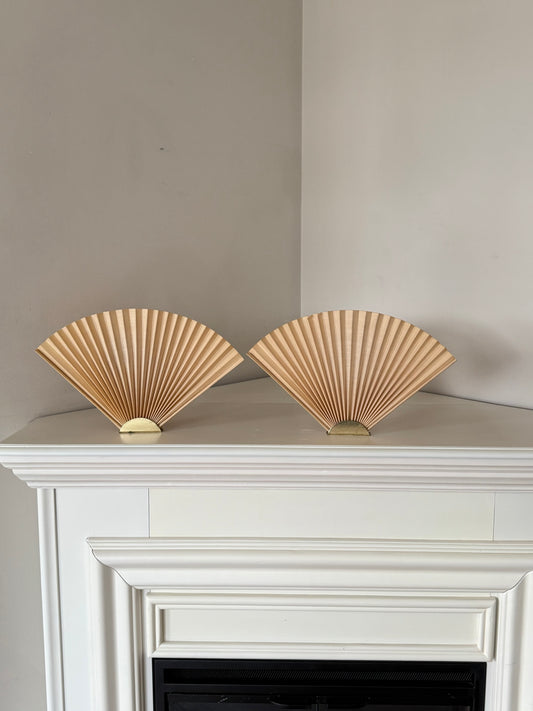 Pair of Vintage Decorative Fan Sculptures