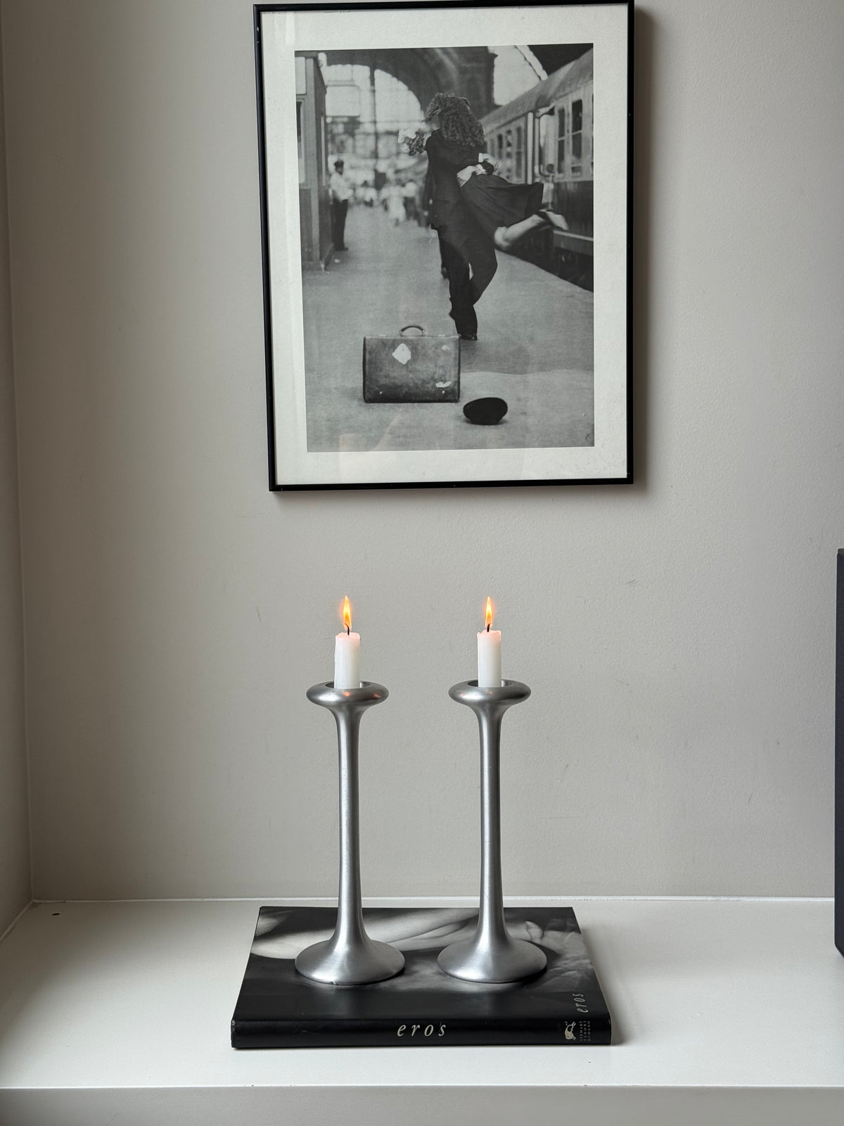 Vintage IKEA PS Swedish Pewter Candlesticks by Carl Öjerstam | Set of Two | Scandinavian Design