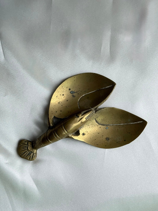 Vintage Solid Brass Lobster Dish – Mid-Century Figural Catchall