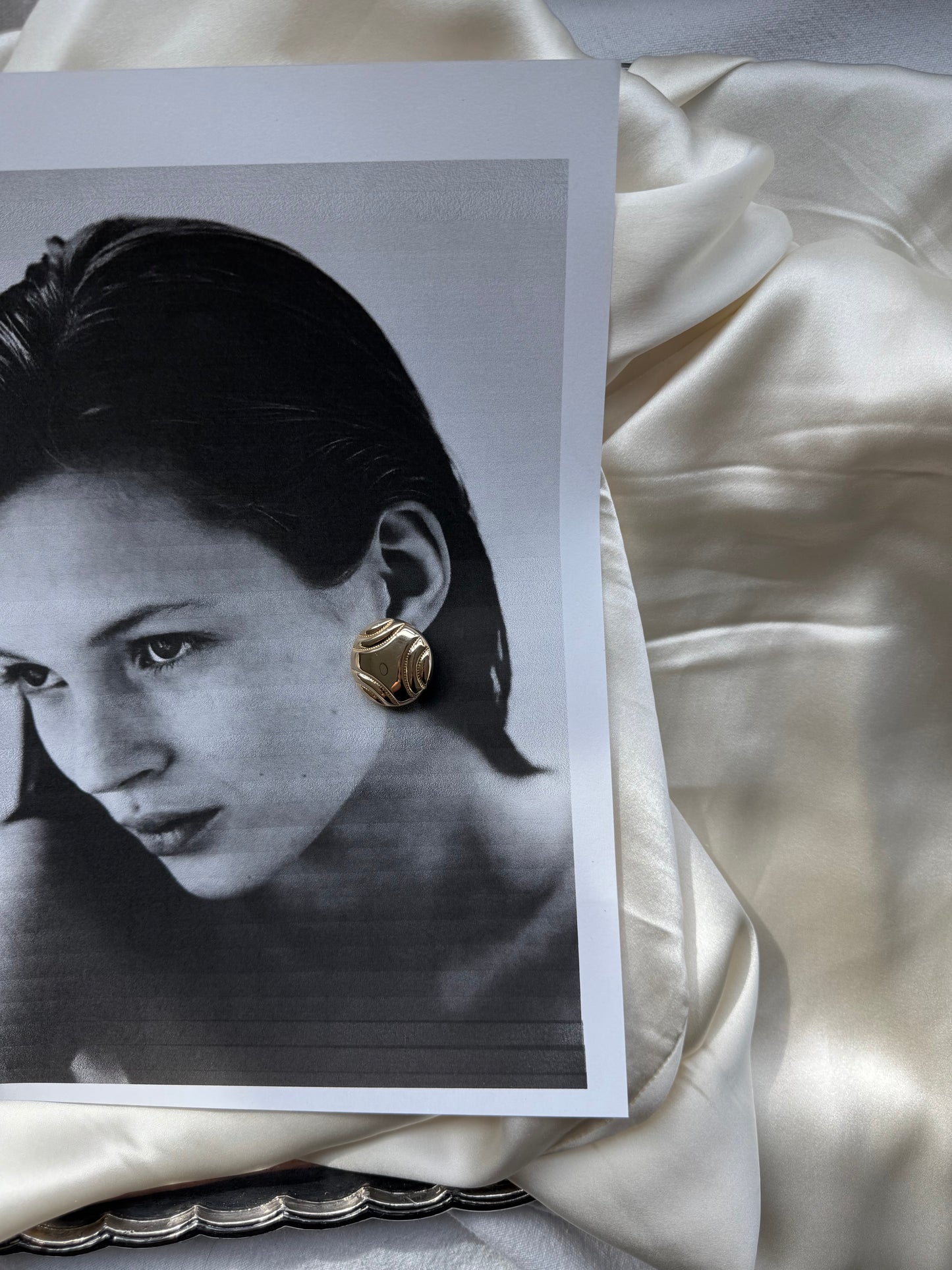 Vintage Gold Tone Clip-On Earrings