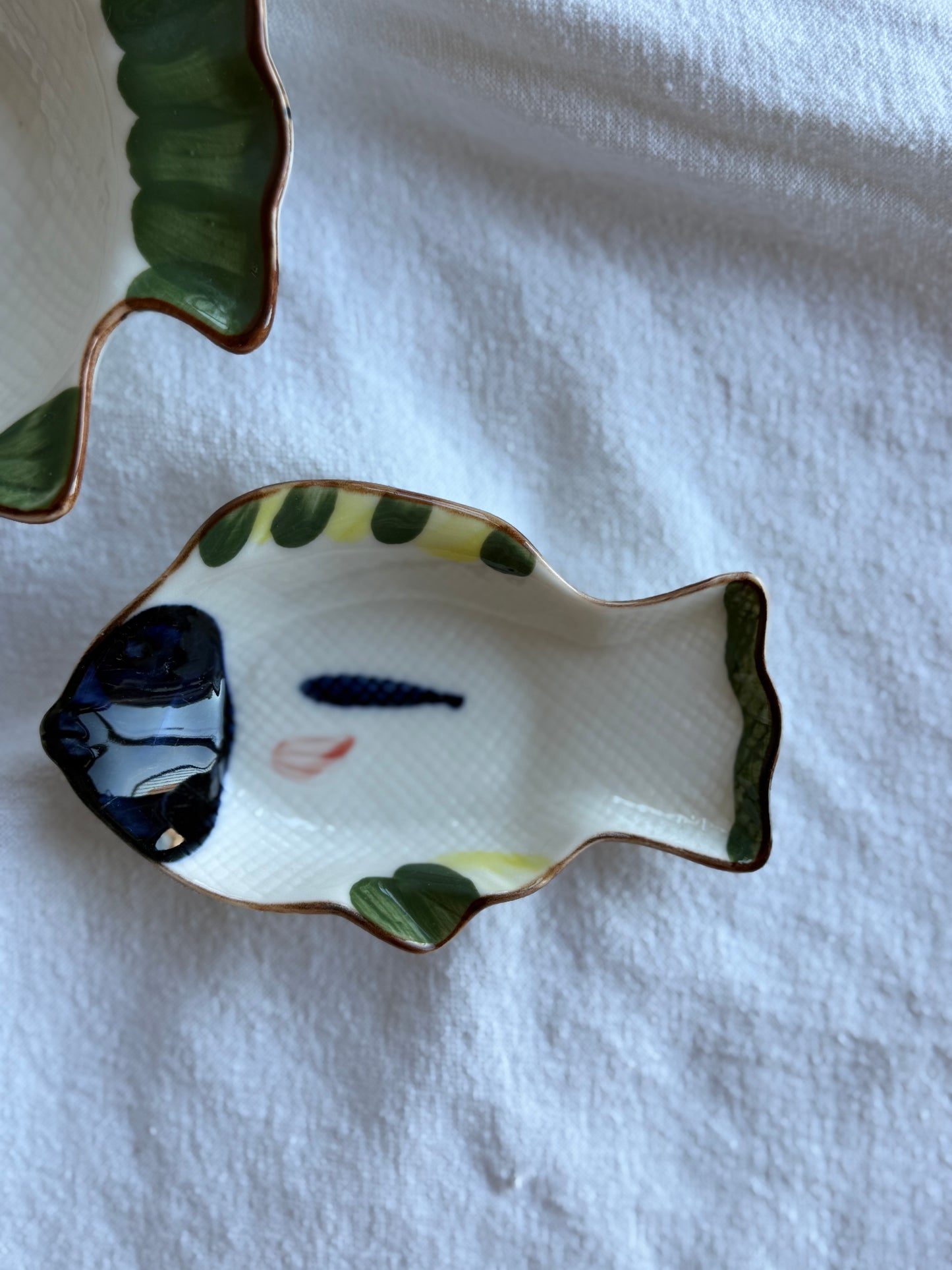 Set of Two Ceramic Fish Dishes