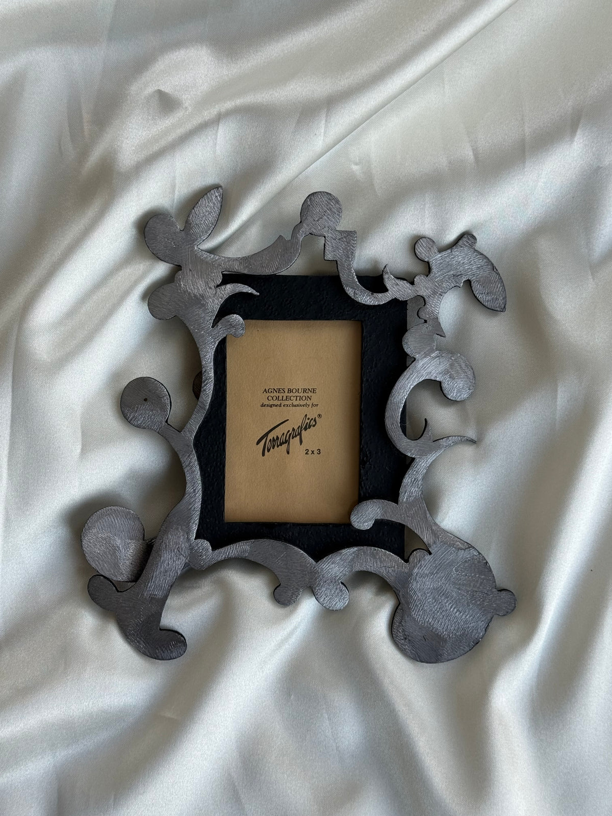 Agnes Bourne Collection Silver-Tone Ornate Picture Frame