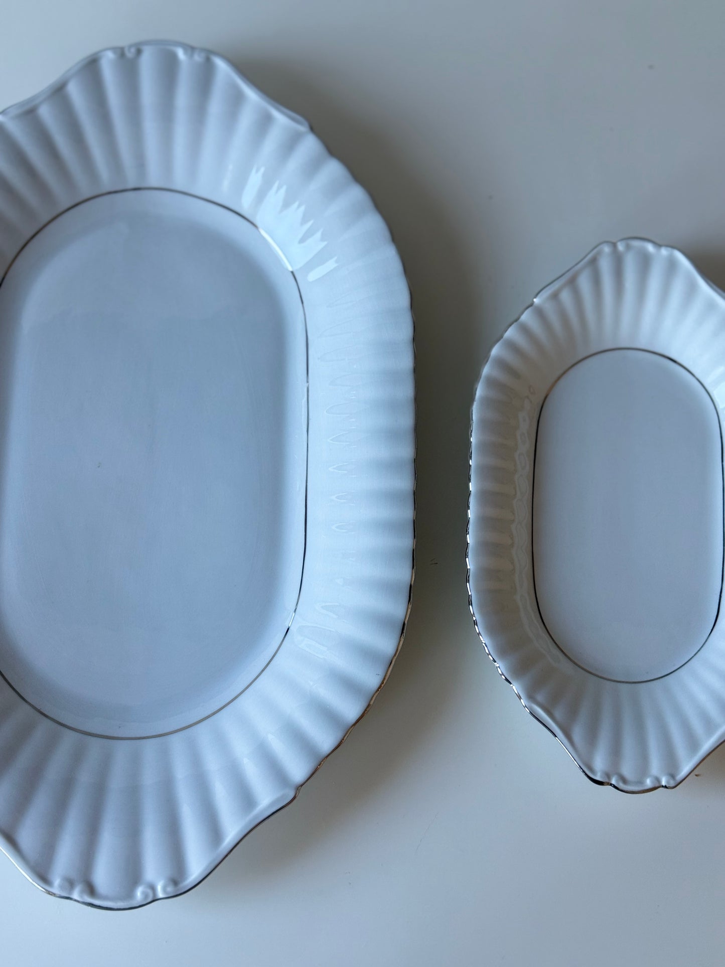 Vintage Porcelain Serving Platters Chodzież Poland