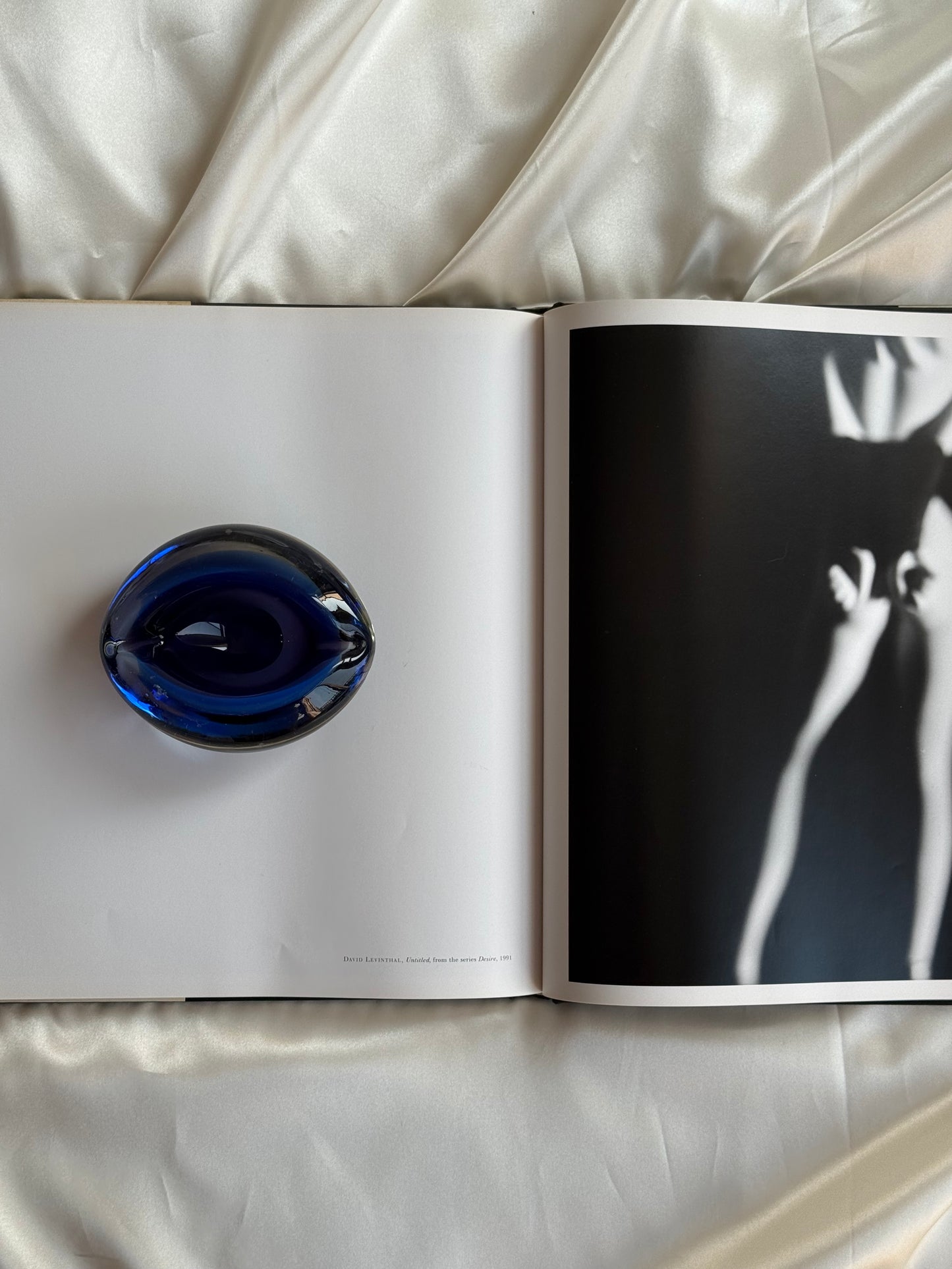 Vintage Cobalt Blue Art Glass Eye Ashtray